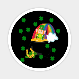 leprechaun on rainbow Magnet